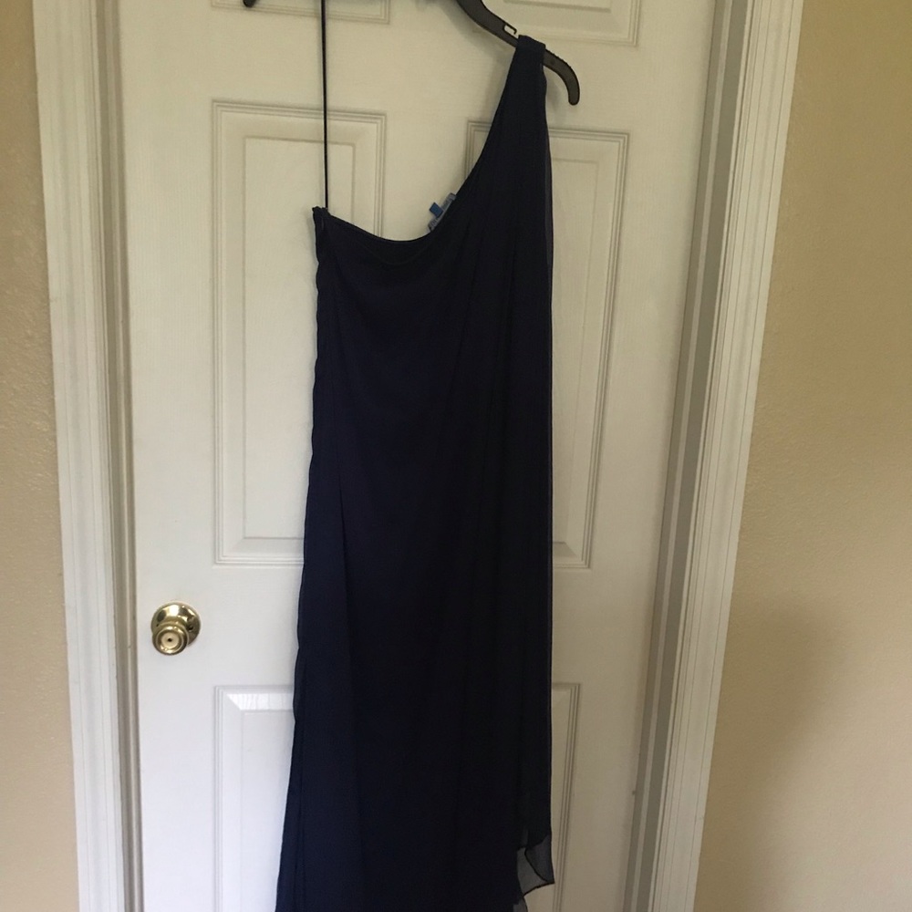 One Shoulder Navy Evening gown